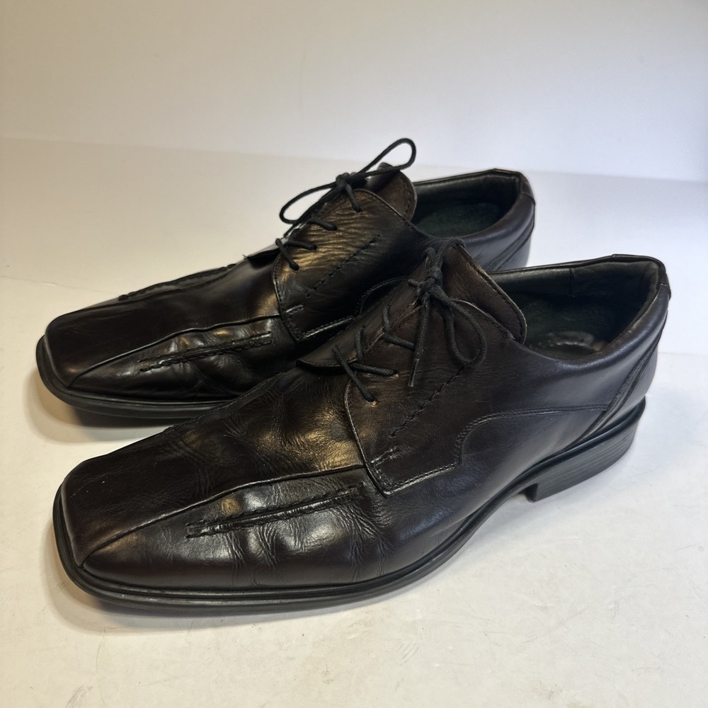 Belvedere Dumbarton Shoes Mens Black Leather Lace Up Bicycle Toe Oxford Size 12D